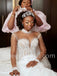 Elegant Long sleeves Mermaid Lace applique Wedding Dresses,DB0271