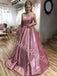 Sexy Square Sleeveless Simple A-line Prom Dresses,SW1719