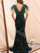 Elegant V-neck Sleeveless Mermaid Prom Dresses,SWW1748