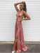 Sexy V-neck Sleeveless A-line Prom Dresses,SW1835