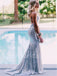 Sexy Spaghetti straps V-neck Mermaid Prom Dresses, SW1500