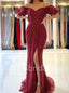 Elegant Sweetheart Off shoulder Side slit Mermaid Prom Dresses, SW1504