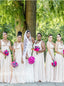 V-neck A-line Elegant Simple Long Bridesmaid Dressess,SWE1359