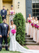 V-neck A-line Elegant Simple Long Bridesmaid Dressess,SWE1359