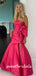 Simple Straight Mermaid Side Slit Long Prom Dresses.SW1176