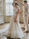 Sexy V-neck Cap-sleeves A-line Lace applique Wedding Dresses,DB0313