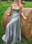 Elegant V-neck Sleeveless A-line Evening Gowns Prom Dresses,SW1912