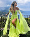 Sexy V-neck Sleeveless Side slit A-line Long Prom Dress,SW1948