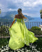 Sexy V-neck Sleeveless Side slit A-line Long Prom Dress,SW1948