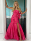 Simple Straight Mermaid Side Slit Long Prom Dresses.SW1176