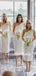 Charming One-shoulder Sleeveless Side Slit Short Bridesmaid Dresses, SW1165