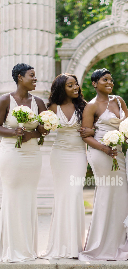 Sexy V-neck Mermaid Long Bridesmaid Dresses Online, SW1228