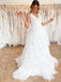 Simple V-neck A-line Wedding Dresses,  DB0241