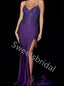 Sexy V-neck Sleeveless Side slit Mermaid Prom Dresses,SW1715