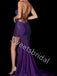 Sexy V-neck Sleeveless Side slit Mermaid Prom Dresses,SW1715