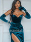 Sexy Long sleeves Side slit Mermaid Prom Dresses, SW1503