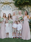 Simple Charming Sleeveless Chiffon Party Dresses Long Bridesmaid Dresses, SW1109
