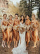 Simple Spaghetti Strap Mermaid Short Bridesmaid Dresses Online, SWE1232