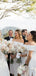 Simple Sexy Straight Satin Side Slit Party Dresses Bridesmaid Dresses, SW1100
