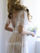 Sexy V-neck Cap-sleeves A-line Lace applique Wedding Dresses,DB0306