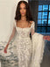 Sexy Square neckline Long sleeves Mermaid Lace applique Wedding Dresses, DB0200