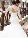 Elegant Long sleeves Mermaid Lace applique Wedding Dresses,DB0298