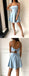 Cheap Spghetti Strap Simple Light Blue A Line Short Homecoming Dress, BTW168