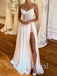 Sexy Sweetheart Spaghetti straps Side slit A-line Wedding Dresses, DB0202