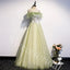 Elegant Off shoulder Sleeveless A-line Long Prom Dress,SW1980