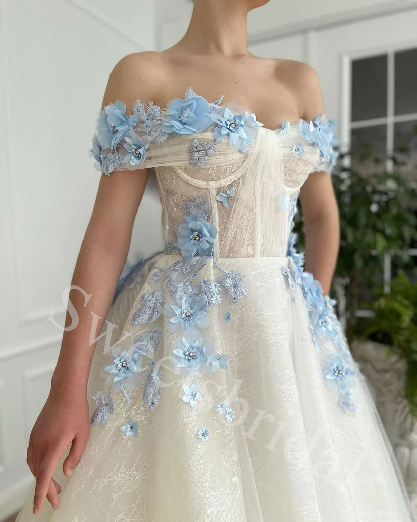 Elegant Off shoulder Sleeveless A-line Long Prom Dress,SW1981