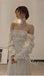 Elegant Off shoulderLong sleeves A-line Long Prom Dress,SW1982