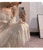 Elegant Off shoulderLong sleeves A-line Long Prom Dress,SW1982