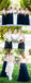 Ivory Jersy Top Navy Tulle Scoop Neck A-line Bridesmaid Dresses,DB143