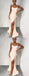 Light Pink Spaghetti Strap Side Slit Sheath Long Cheap Prom Dresses, DB1106