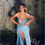 Sexy Sweetheart Sleeveless Side slit Sheath Long Prom Dress,SW1974