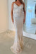 Sexy V-neck Sleeveless Off shoulder Mermaid Long Prom Dress,SW1975