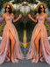 Sexy Sweetheart sleeveless Side slit A-line Long Prom Dresses,SW1605