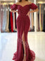 Elegant Sweetheart Off shoulder Side slit Mermaid Prom Dresses,SW1585