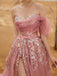 Sexy Sweetheart Side slit A-line Long Prom Dresses,SW1601