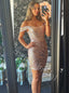 Sexy Jewel Off shoulder Sheath Short Prom Dresses,SW1624