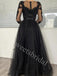 Elegant Long sleeves A-line Prom Dresses,SW1701