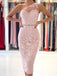 Elegant One shoulder Sheath Knee length Prom Dresses,SW1584