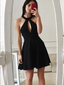 Sexy Halter Neckline Cutout Morden A Line Short Homecoming Dress, BTW146