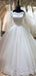 Pretty Long Sleeves Lace Tulle Floor Length A Line Long Wedding Dresses ,MD433