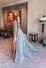 Sexy Strapless Sleeveless Side slit A-line Prom Dresses,SW1930