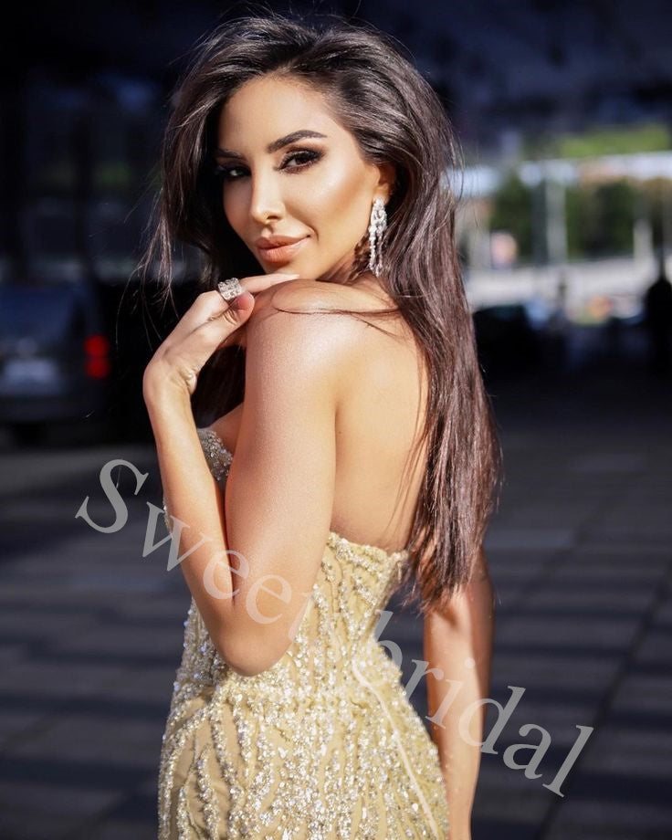Sexy Sweetheart Sleeveless Mermaid Long Prom Dress,SW1956