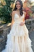 Elegant V-neck  Sleeveless Simple A-line Long Prom Dress,SW1953