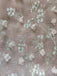 Charming Flower Applique Sky Blue Spaghetti Strap Long Evening Prom Dresses, SW0067