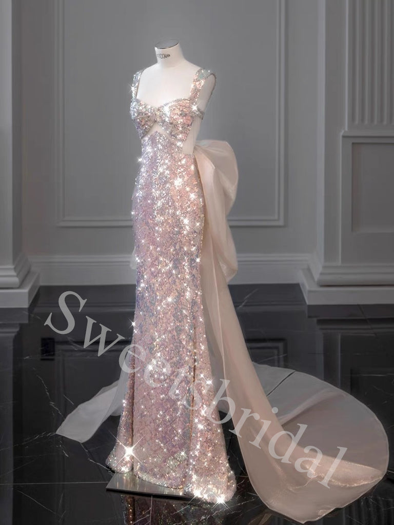 Elegant Sweetheart Sleeveless Mermaid Long Prom Dress,SW1966