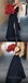 Gorgeous Black Deep V-Neck Open Back Side Slit Long Evening Prom Dresses, SW0040